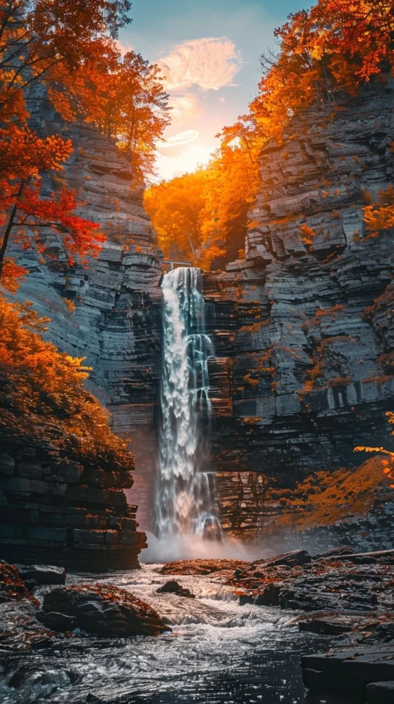 StockCake Autumn Waterfall Serenity 1724283900